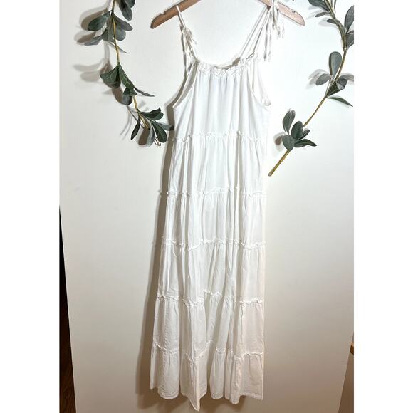 Charlie Holiday Senorita White Cotton Maxi Dress LAST CALL - Picture 9 of 12